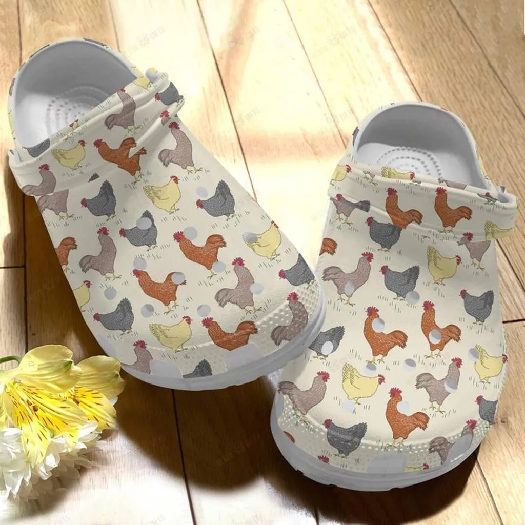 Farm Chicken V4 Crocs, Personalized Crocs Classic Clogs