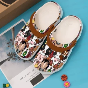 Farmer Animals Doodle Crocs Classic Clogs