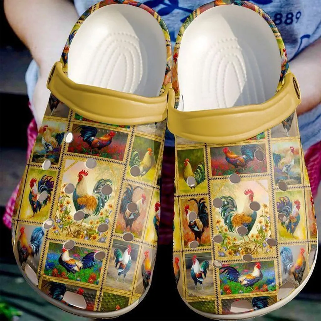 Farmer Chicken Pattern Crocs Classic Clogs