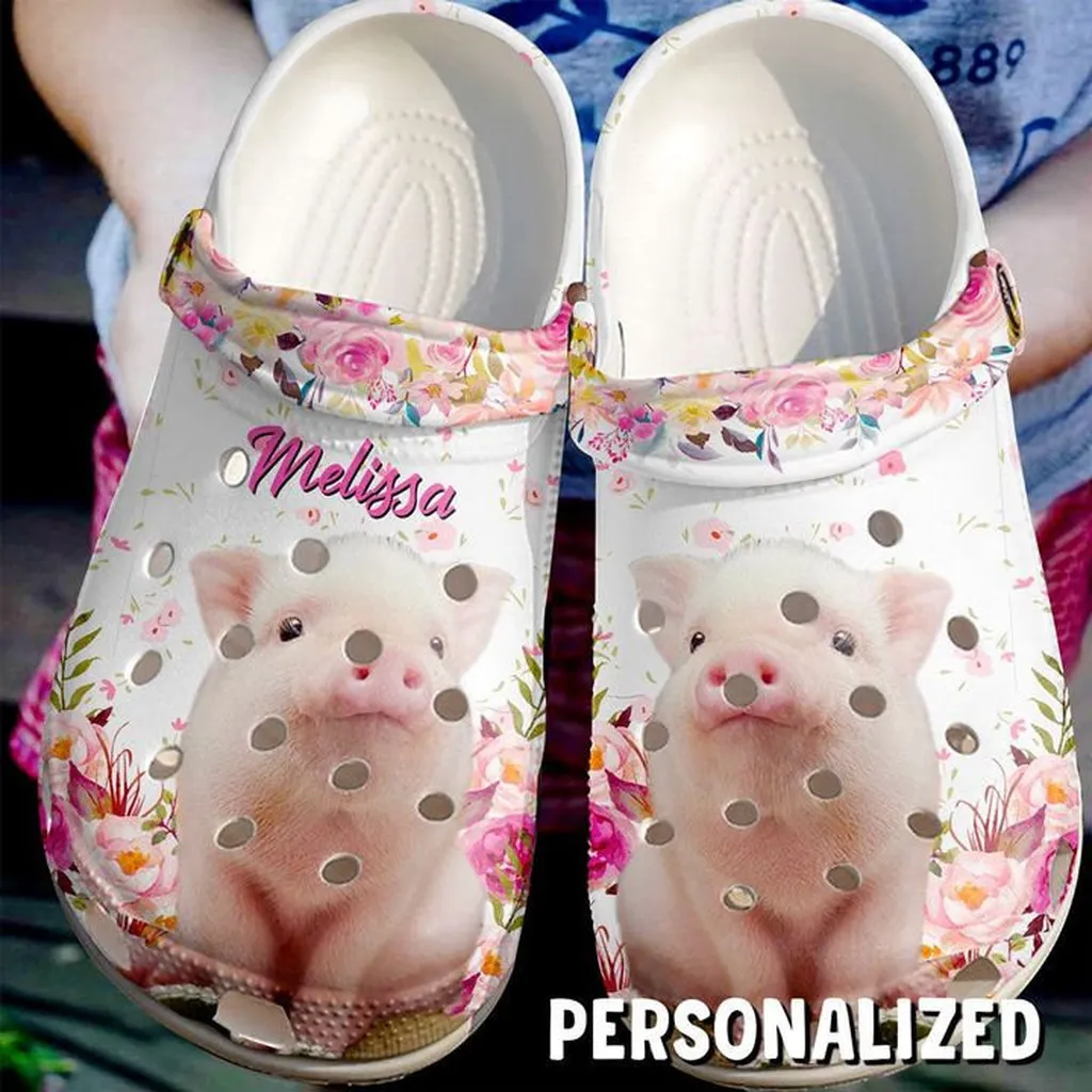 Farmer Cute Pig Gift For Fan Classic Water Rubber Crocs Clog