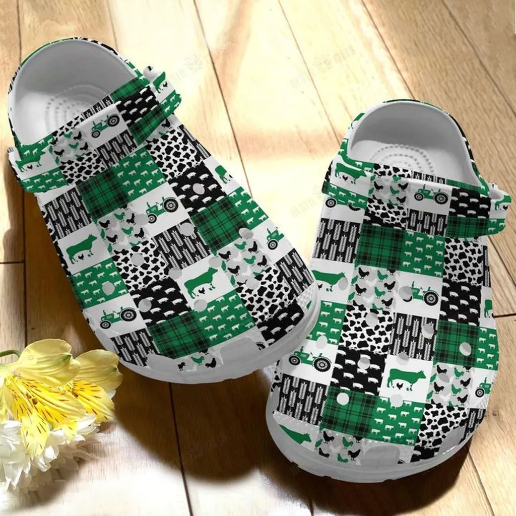 Farmer Pattern Crocs, Personalized Crocs Classic Clogs