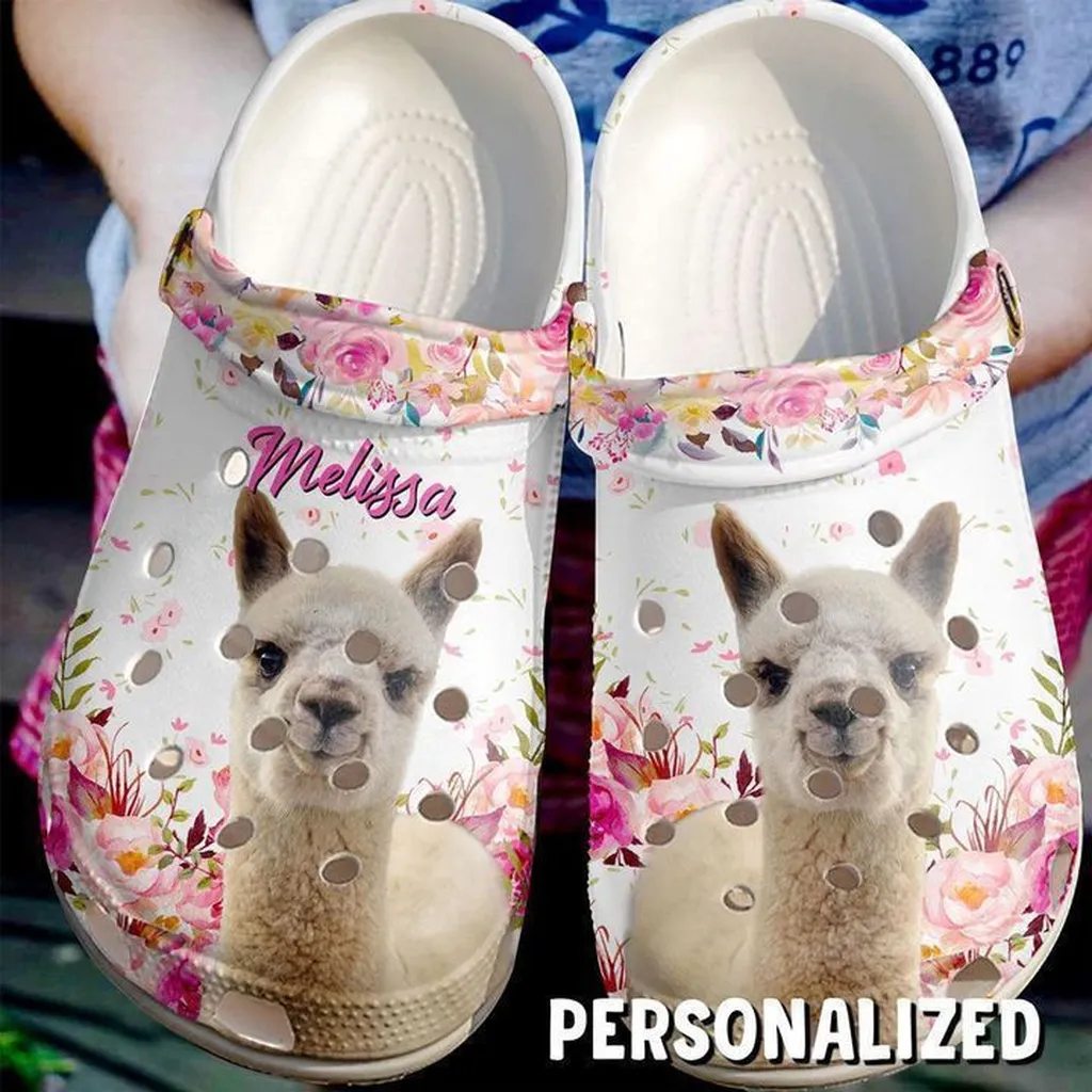 Farmer Personalized Cute Alpaca Crocs Classic Clogs