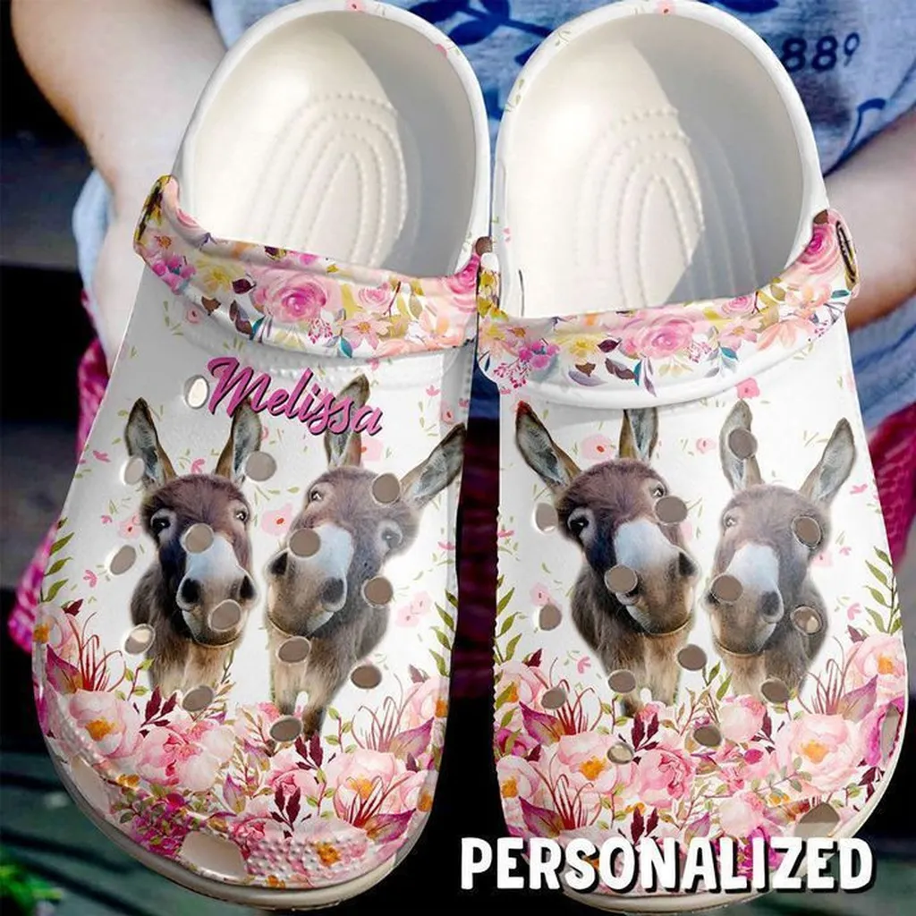 Farmer Personalized Cute Donkeys Crocs Classic Clogs