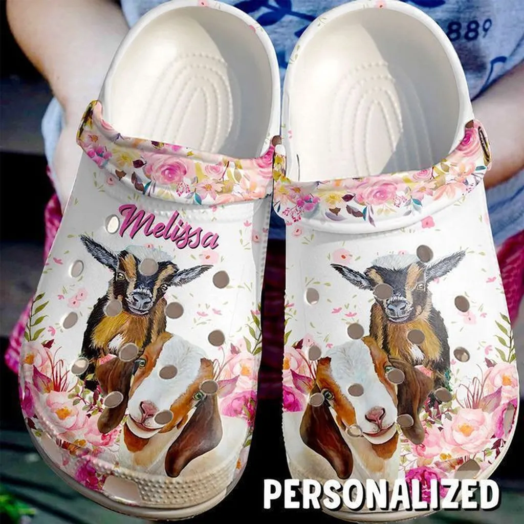 Farmer Personalized Cute Goats Crocs Classic Clogs