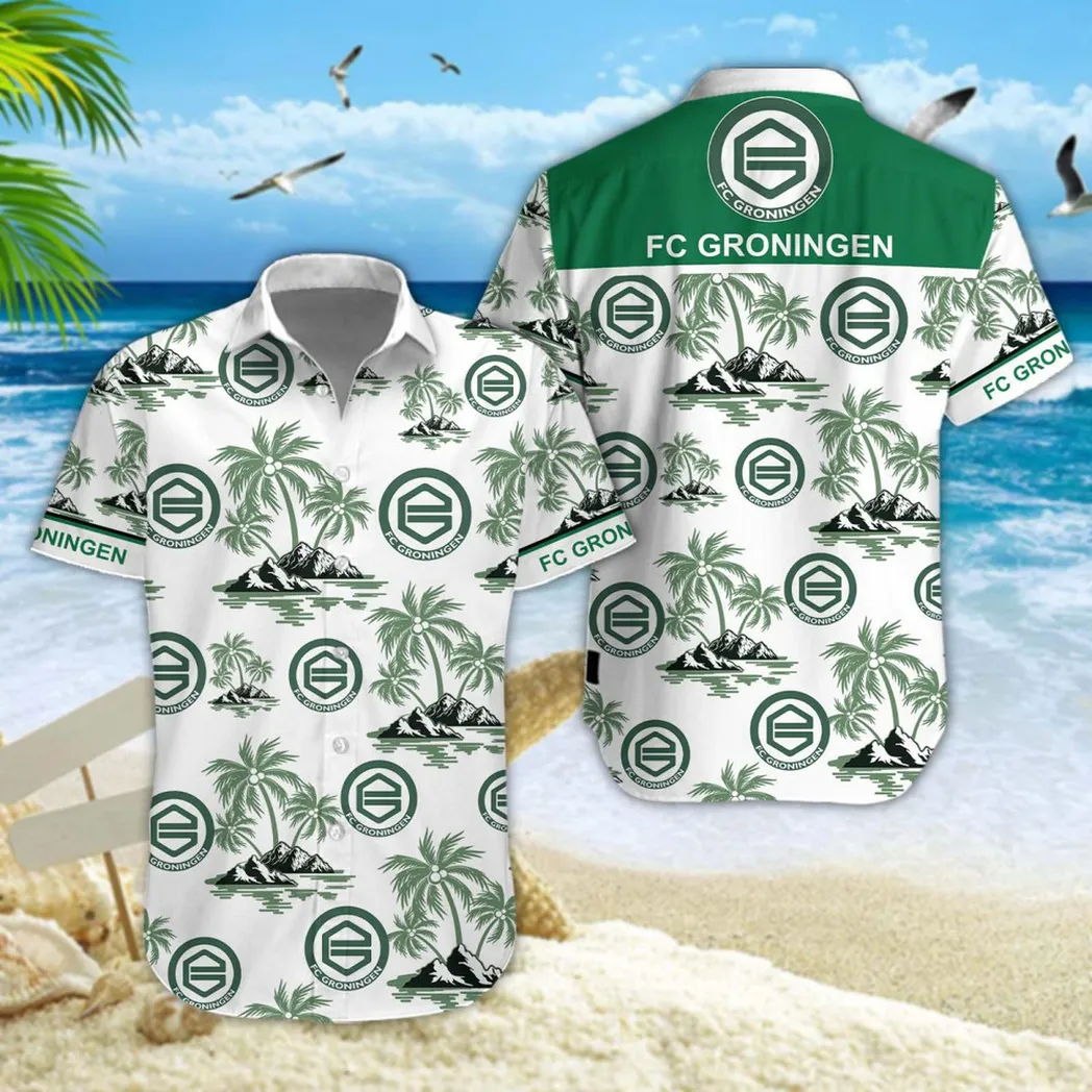 FC Groningen Hawaiian Shirt Style Classic Oversized Hawaiian, Unisex Hawaiian Shirt Trending Summer