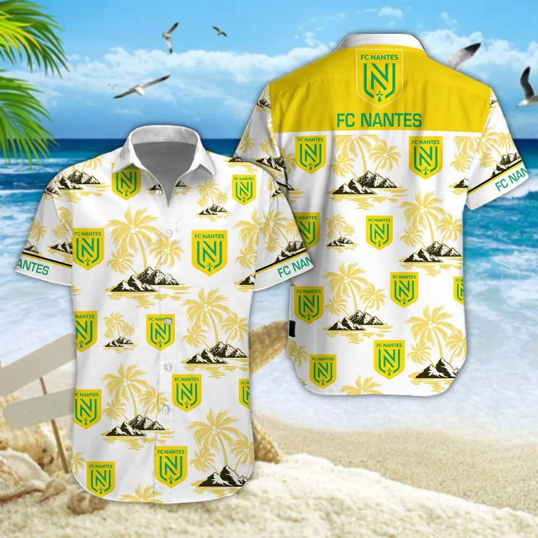 FC Nantes Hawaiian Shirt Style Classic Oversized Hawaiian, Unisex Hawaiian Shirt