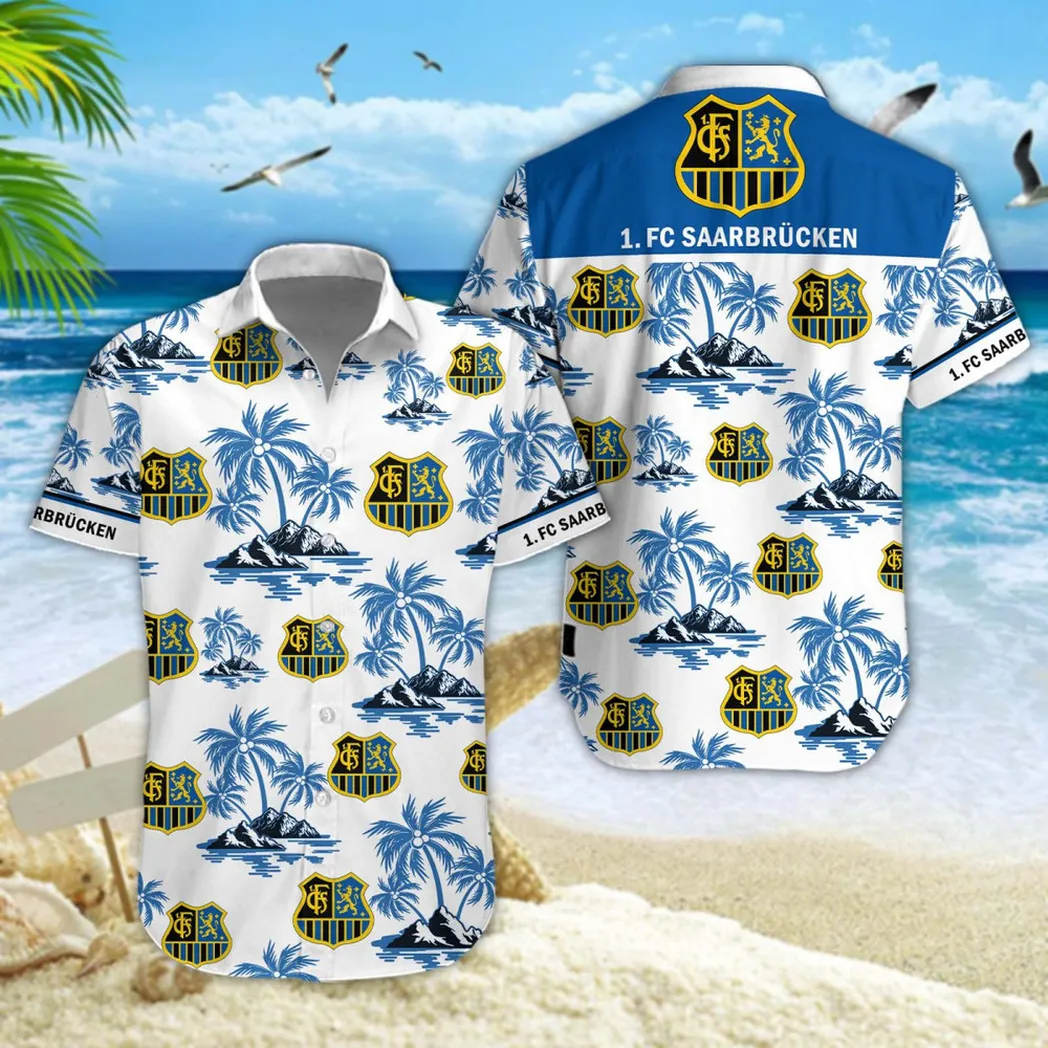 FC Saarbrucken Hawaiian Shirt Style Classic Oversized Hawaiian, Unisex Hawaiian Shirt Trending Summer