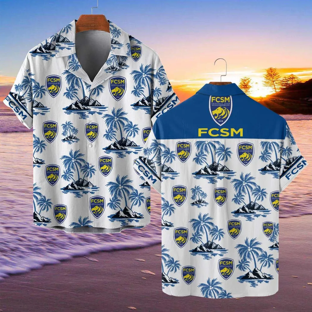 FC Sochaux-Montbeliard Hawaiian Shirt Style Classic Oversized Hawaiian, Unisex Hawaiian Shirt Trending Summer