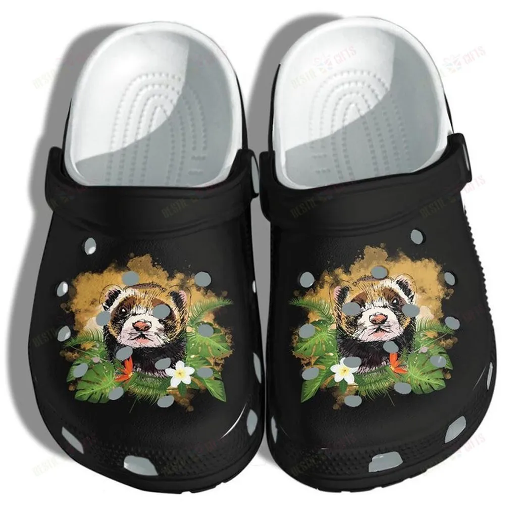 Ferrets Tropical Flower Crocs Classic Clogs