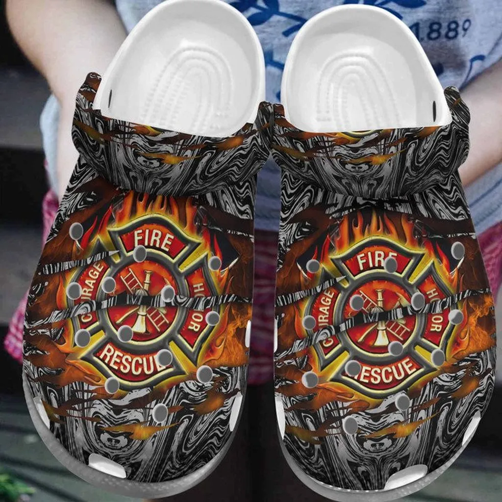 Fire Rescue Crocs Classic Clogs