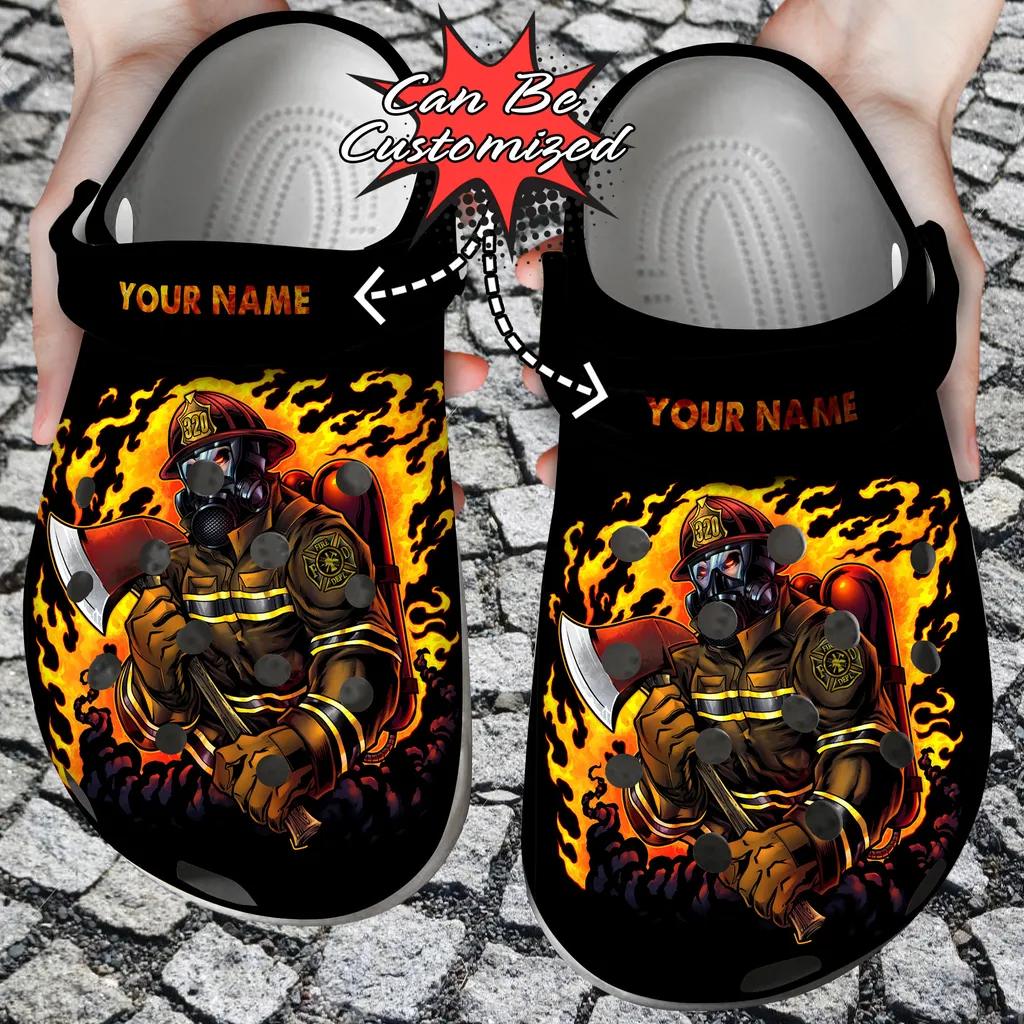 Firefighter Crocs Personalized Fire Firefighter Man Clog