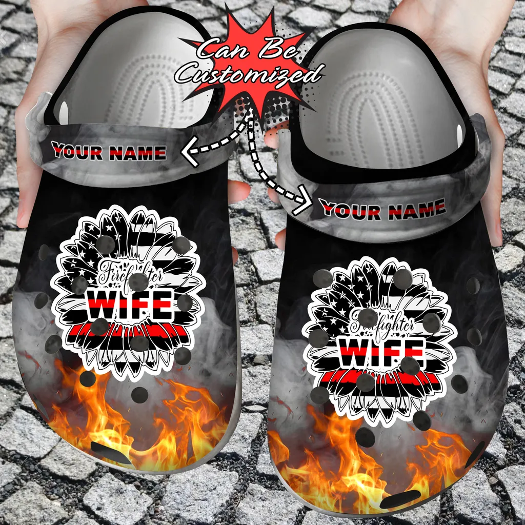 Firefighter Crocs Personalized Firefighter Wife Clog