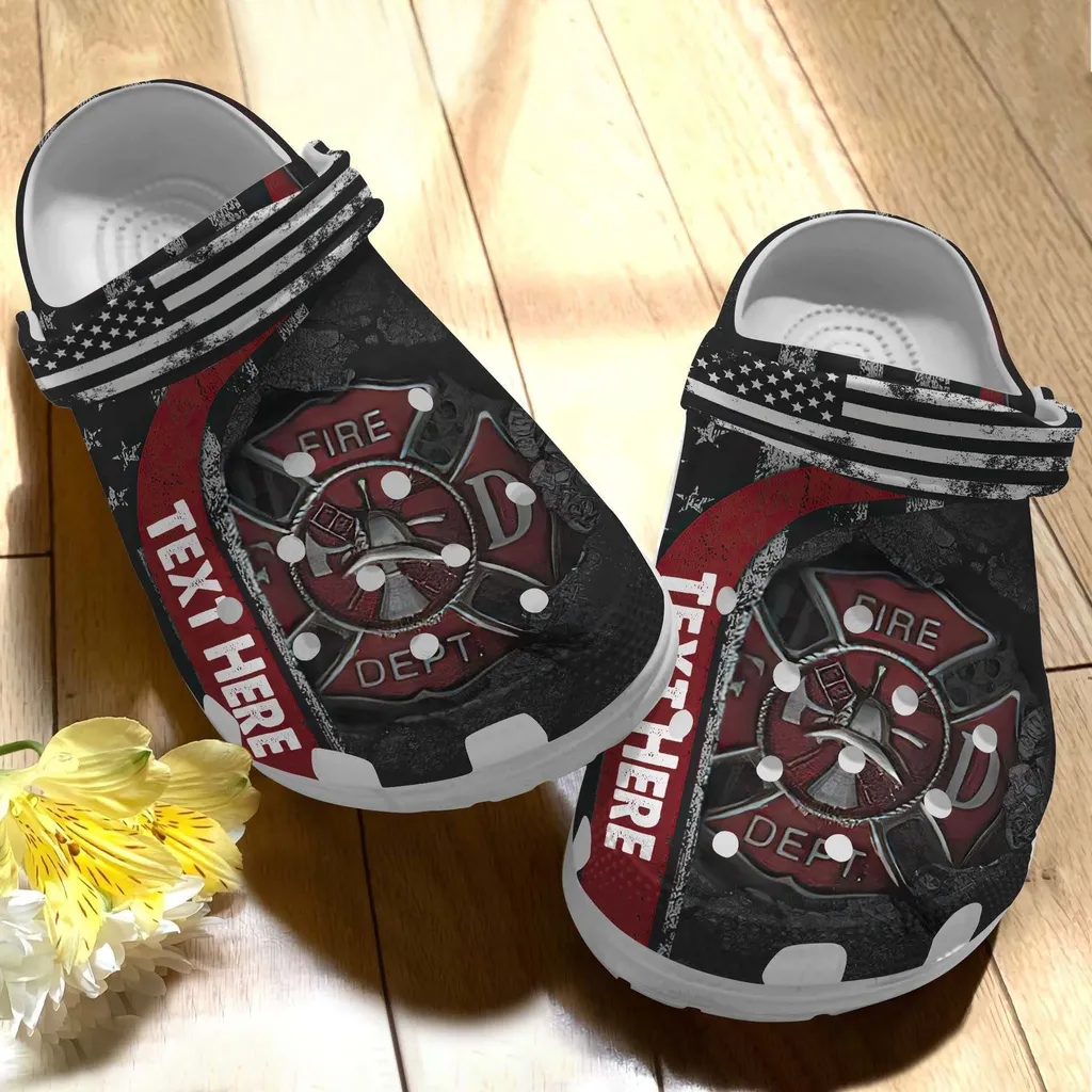 Firefighter Men America Flag Crocs