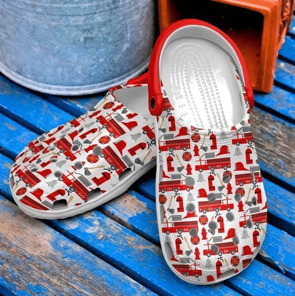 Firefighter Pattern Crocs Classic Clogs