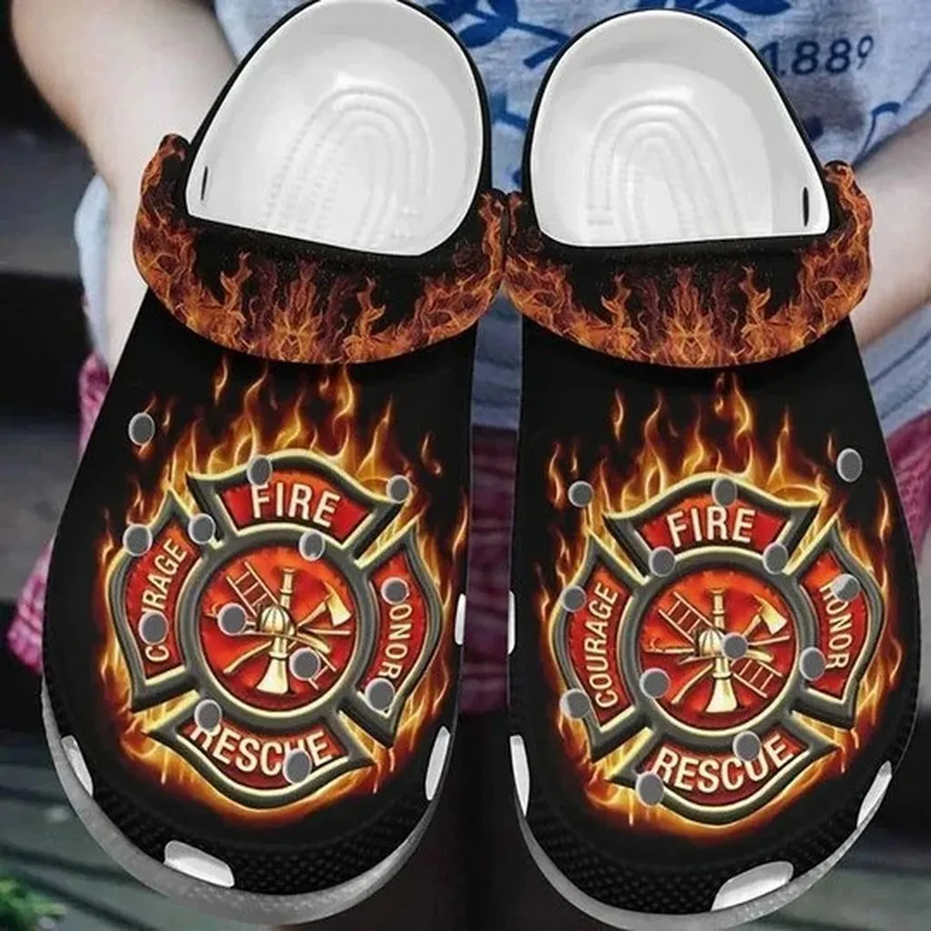 Firefighter Rescue Job Comfortable For Man And Women Classic Water Rubber Crocs Clog