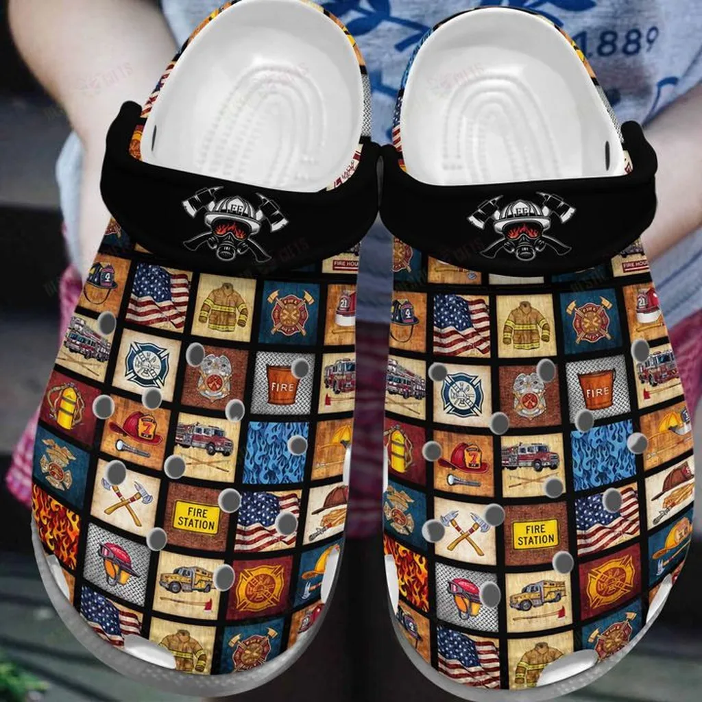 Firefighter The Hero Crocs, Personalized Crocs Classic Clogs