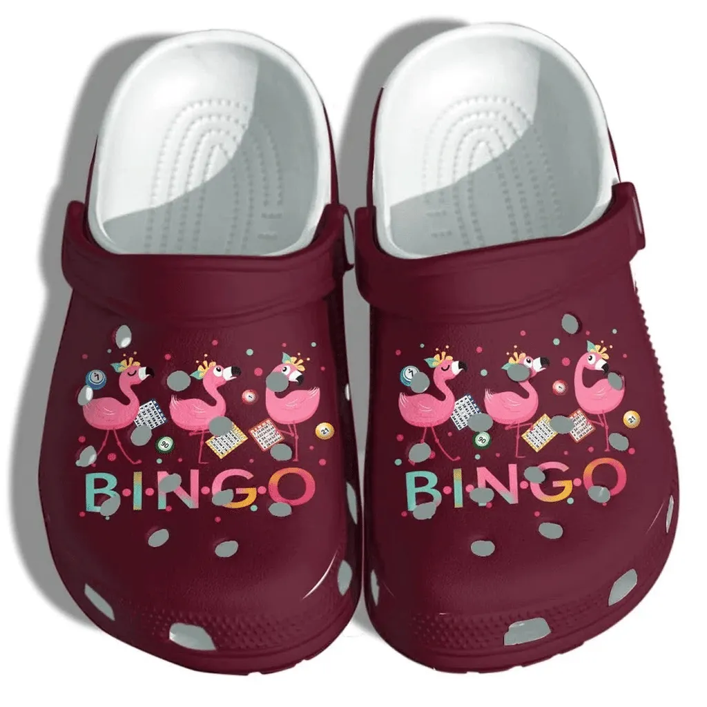 Flamingo Bingo 2 Gift For Lover Rubber Crocs Clog