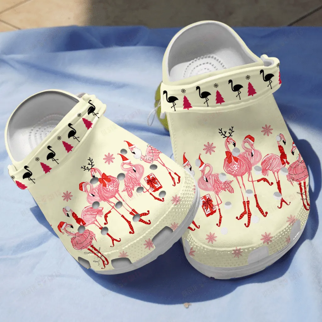 Flamingo Christmas Clogs Crocs