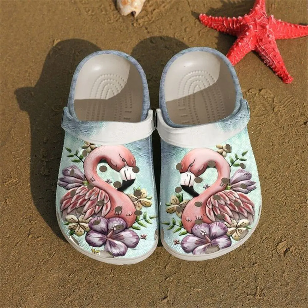 Flamingo Cookie Crocs Crocband Clog Comfortable For Mens Womens Classic Clog Water