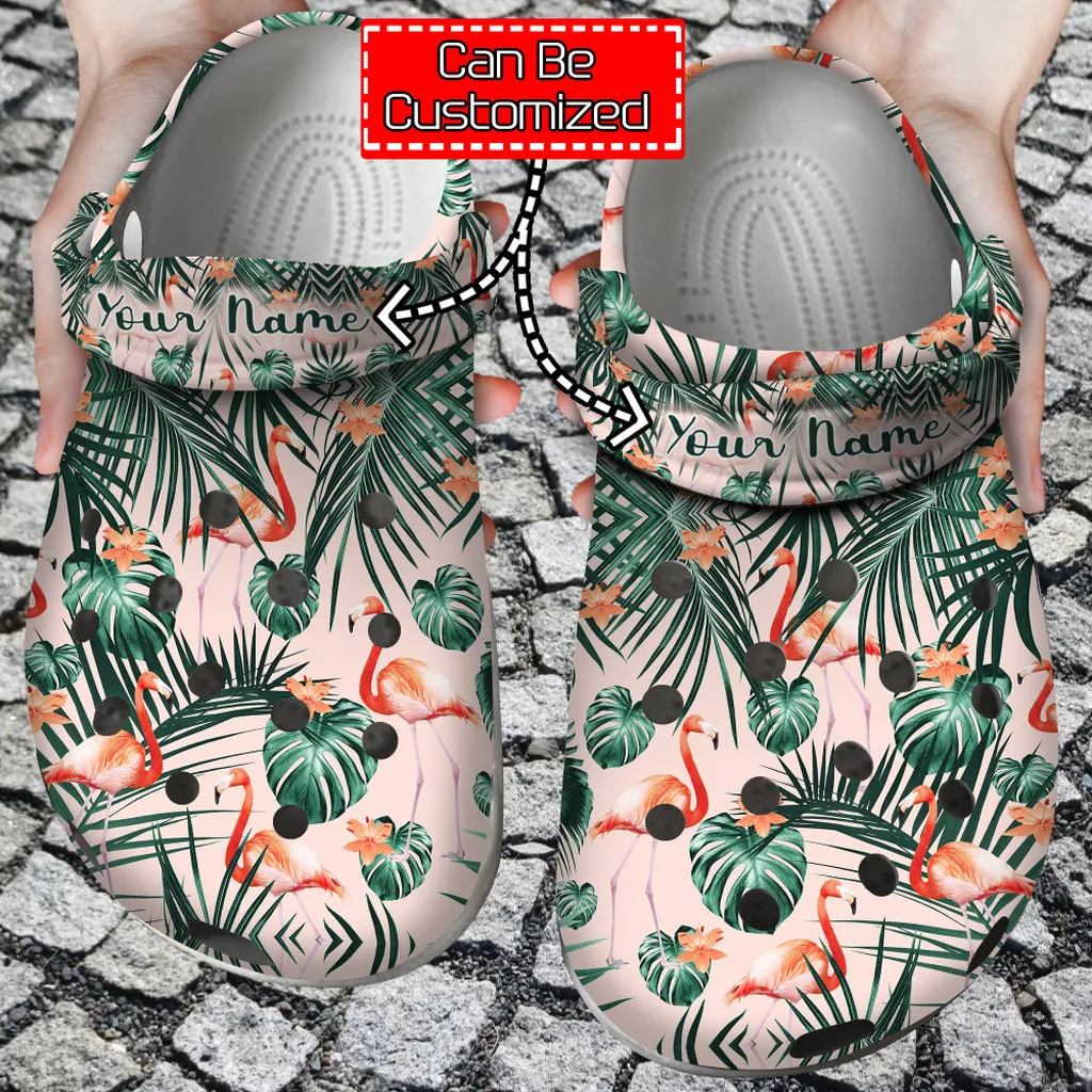 Flamingo Crocs - Tropical Patterns Flamingo Clog