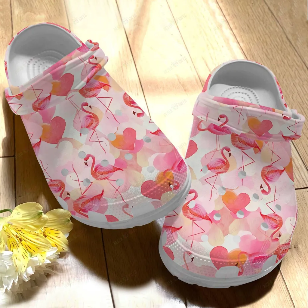 Flamingo Crocs Classic Clog Flamingo Love