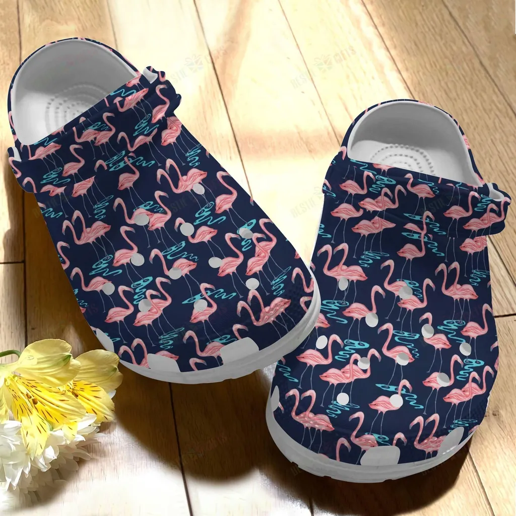 Flamingo Crocs Classic Clog Flamingo Night