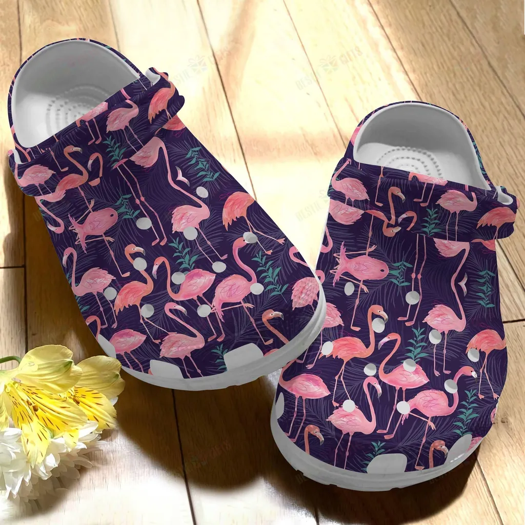 Flamingo Crocs Classic Clog Lovely Flock