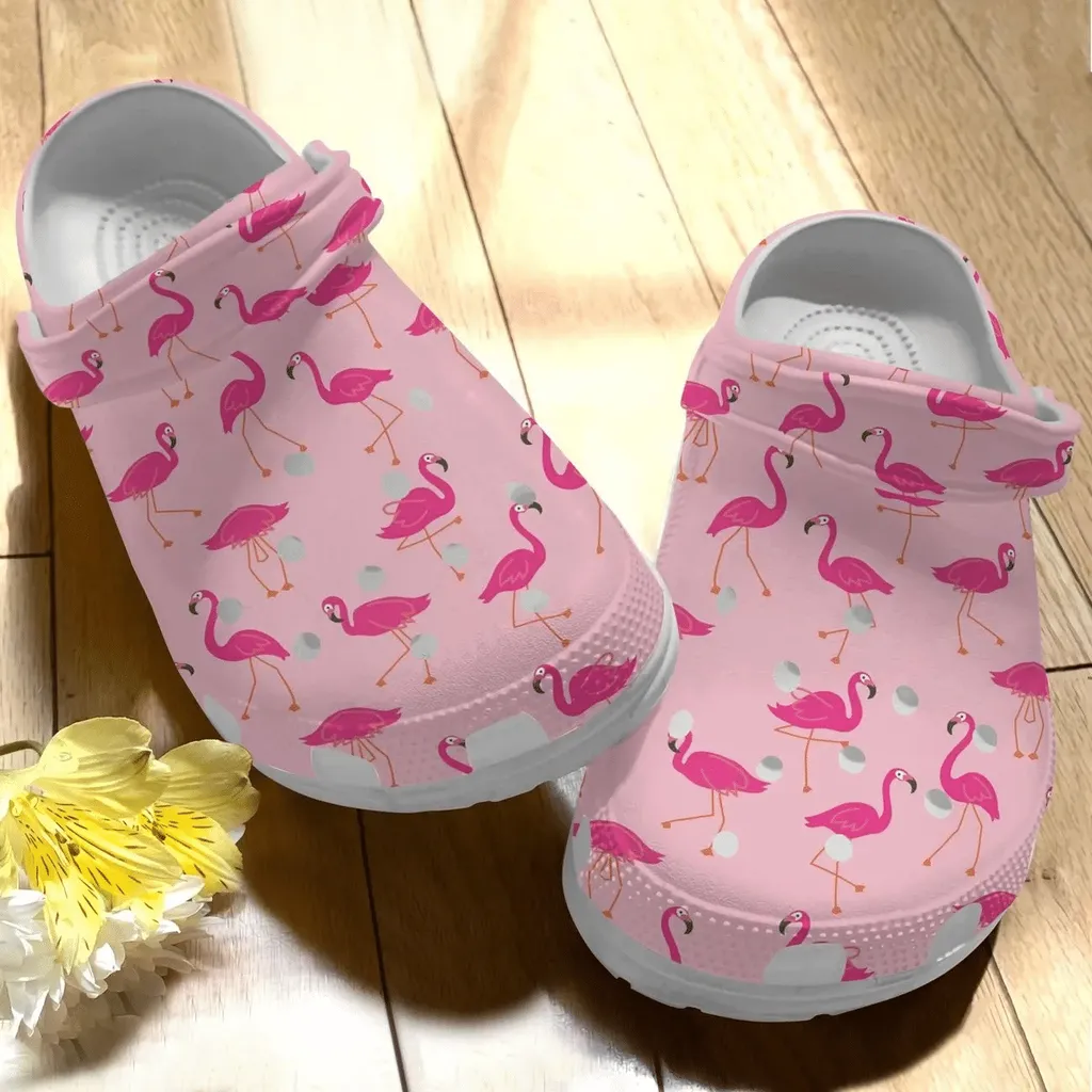 Flamingo Personalize Clog Custom Crocs Fashionstyle Comfortable For Women Men Kid Print 3D Pink Pattern