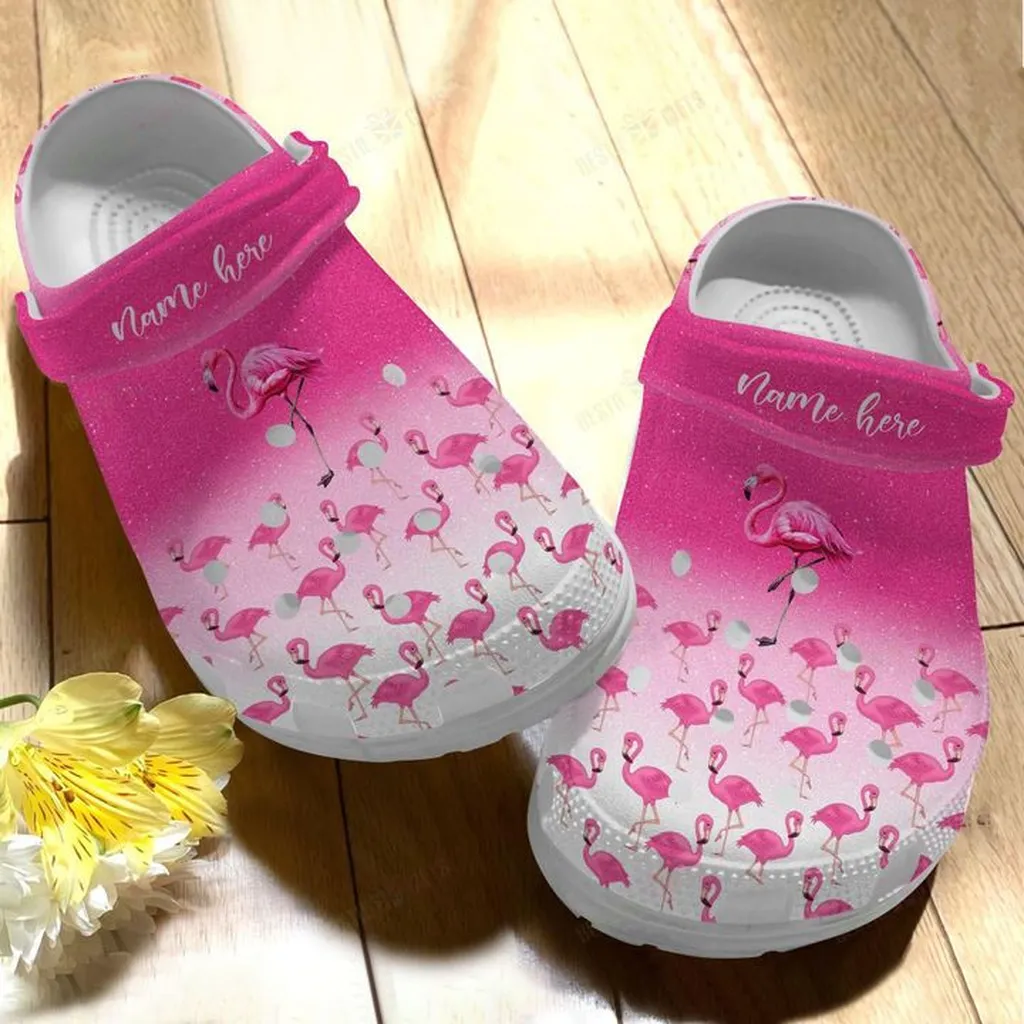 Flamingo Personalized Beautiful Flamingos Crocs Classic Clogs