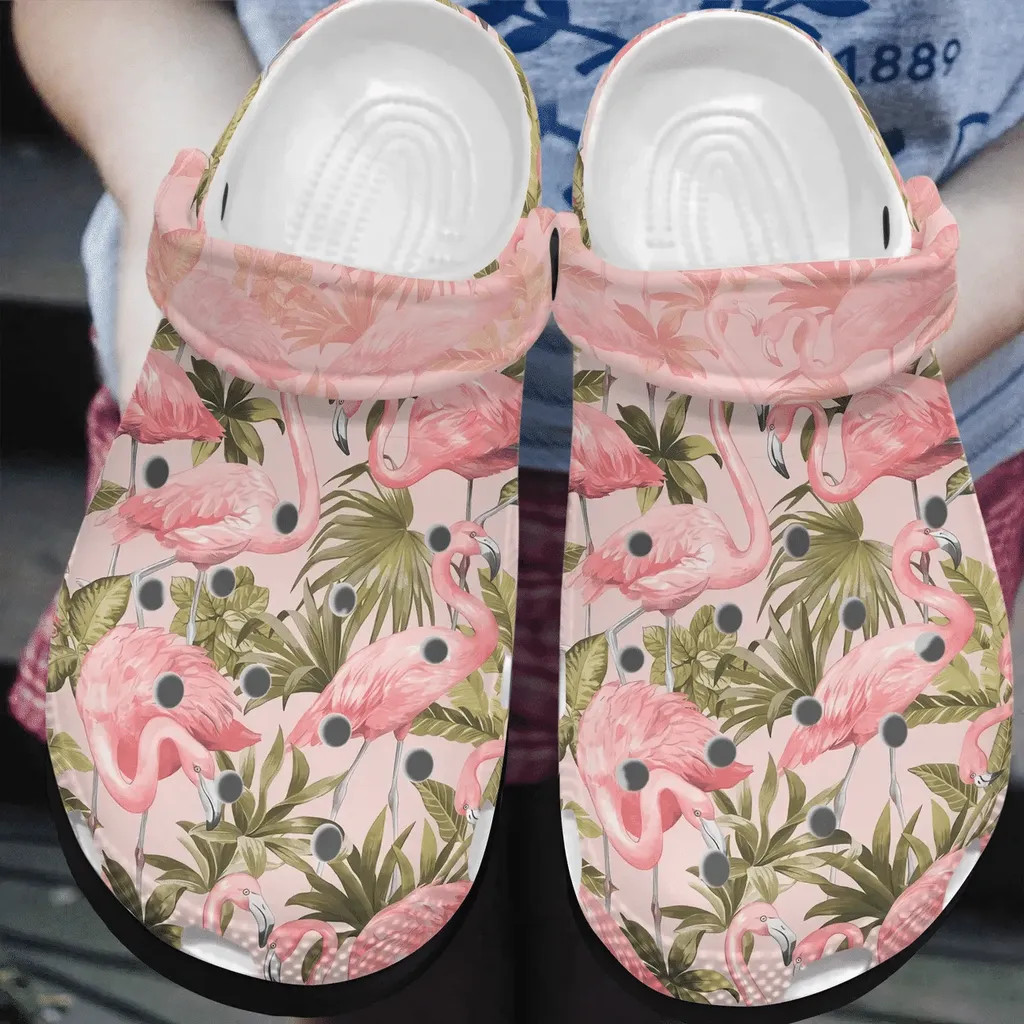 Flamingo Personalized Clog Custom Crocs Comfortablefashion Style Comfortable For Women Men Kid Print 3D Sassy