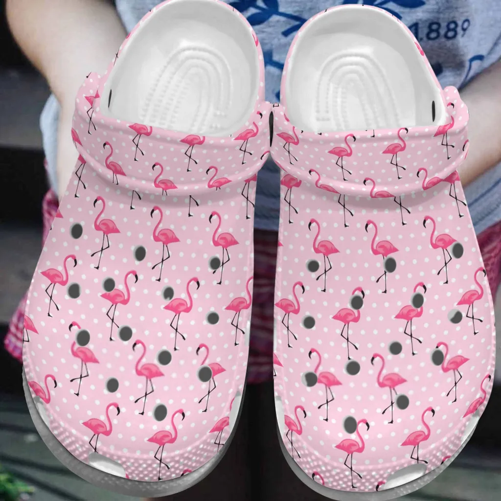 Flamingo Pinky Pattern For Men And Women Gift For Fan Classic Water Rubber Crocs Clog