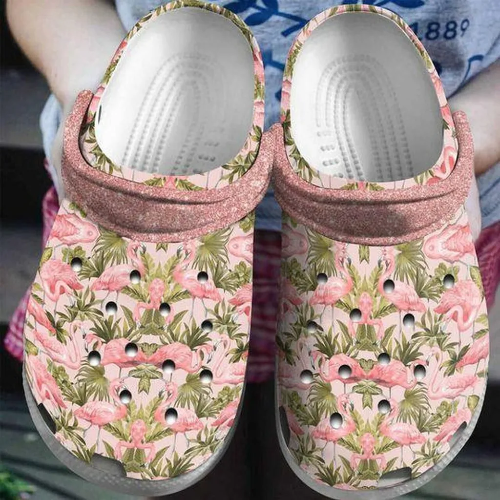 Flamingo Tropical Personalized 202 Gift For Lover Rubber Crocs Clog