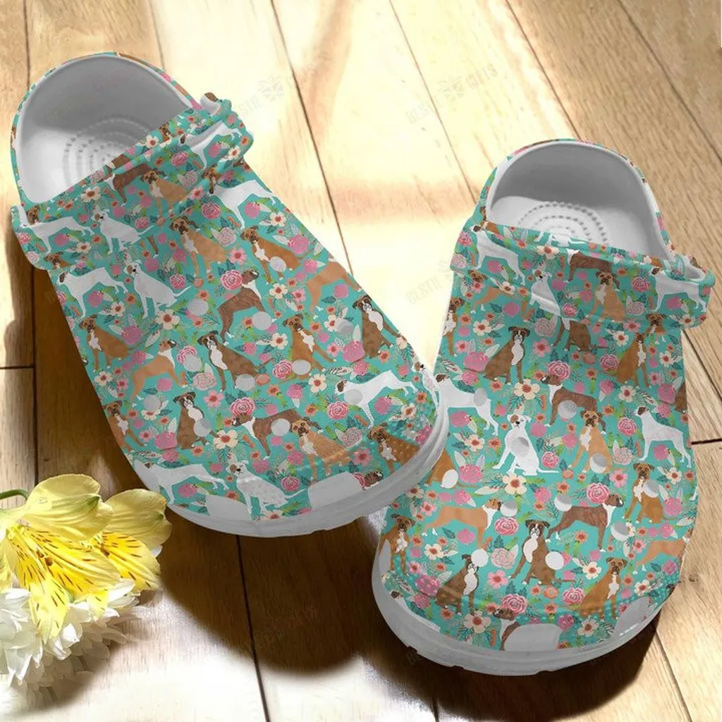 Floral Boxer Crocs Classic Clogs