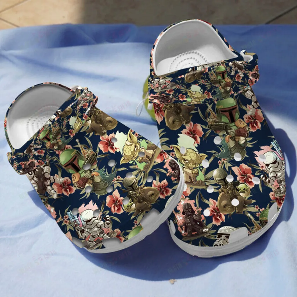 Floral Pattern Crocs Classic Clogs