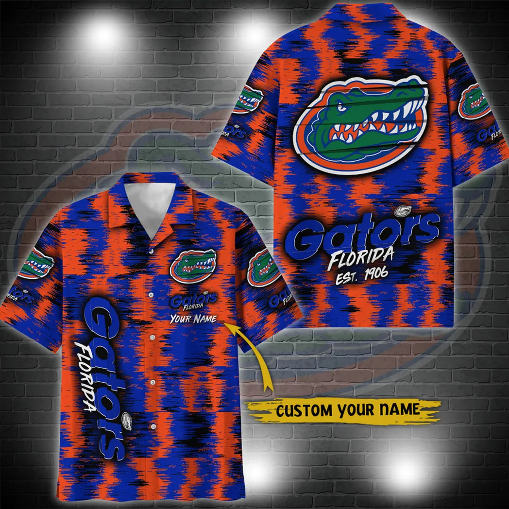 Florida Gators Aloha Hawaiian Shirt Custom Your Name, Sport 3D Shirt, Gift For Fan VPHWA2451152021