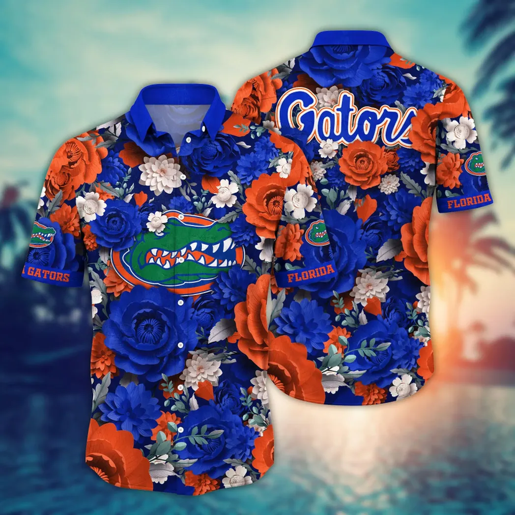 Florida Gators NCAA Flower Aloha Hawaiian Shirt, Custom Summer Football Shirts VPHWA2451153740