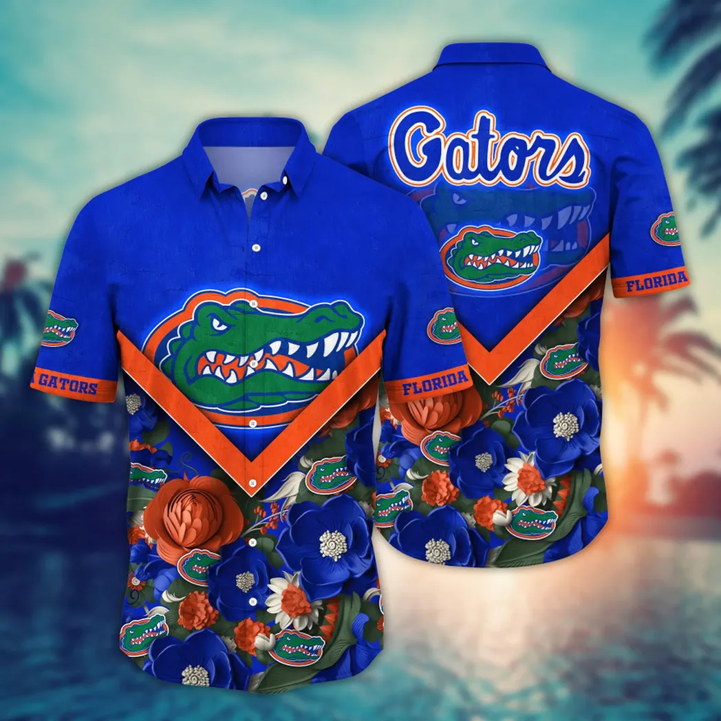 Florida Gators NCAA Flower Aloha Hawaiian Shirt, Custom Summer Football Shirts VPHWA2451153742