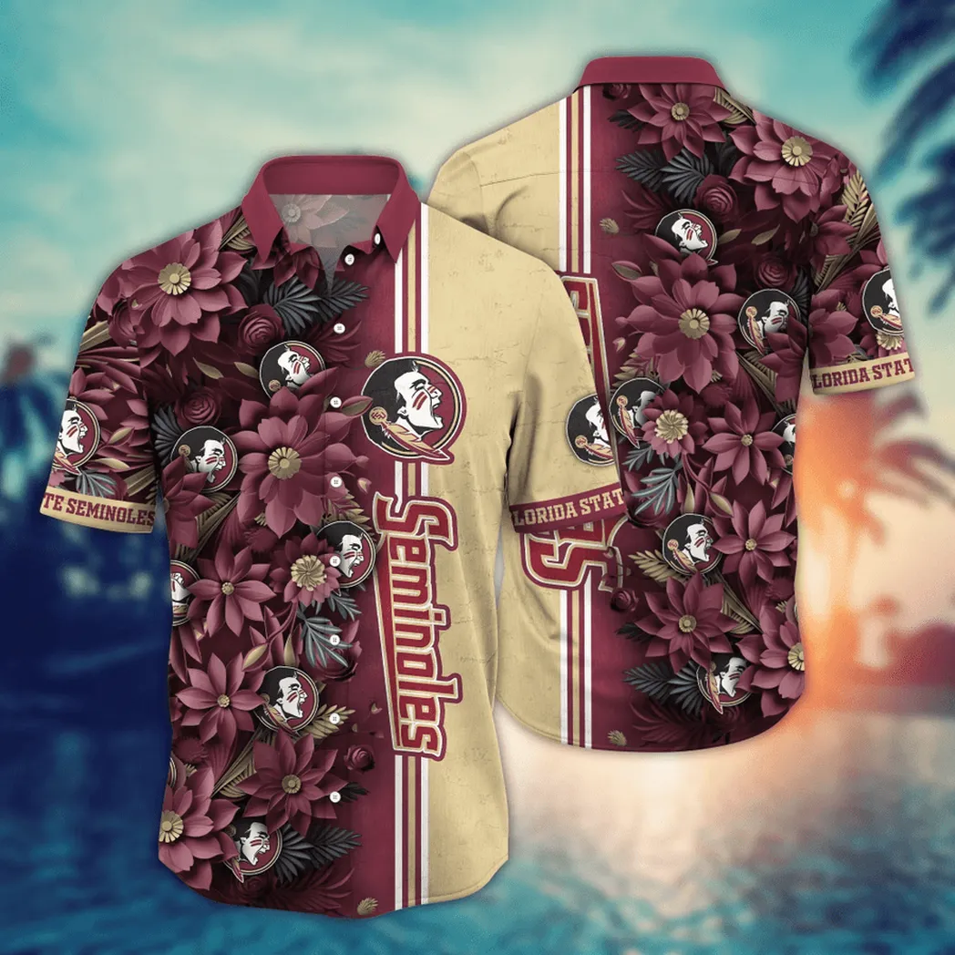 Florida State Seminoles NCAA Flower Aloha Hawaiian Shirt, Custom Summer Football Shirts VPHWA2451153251