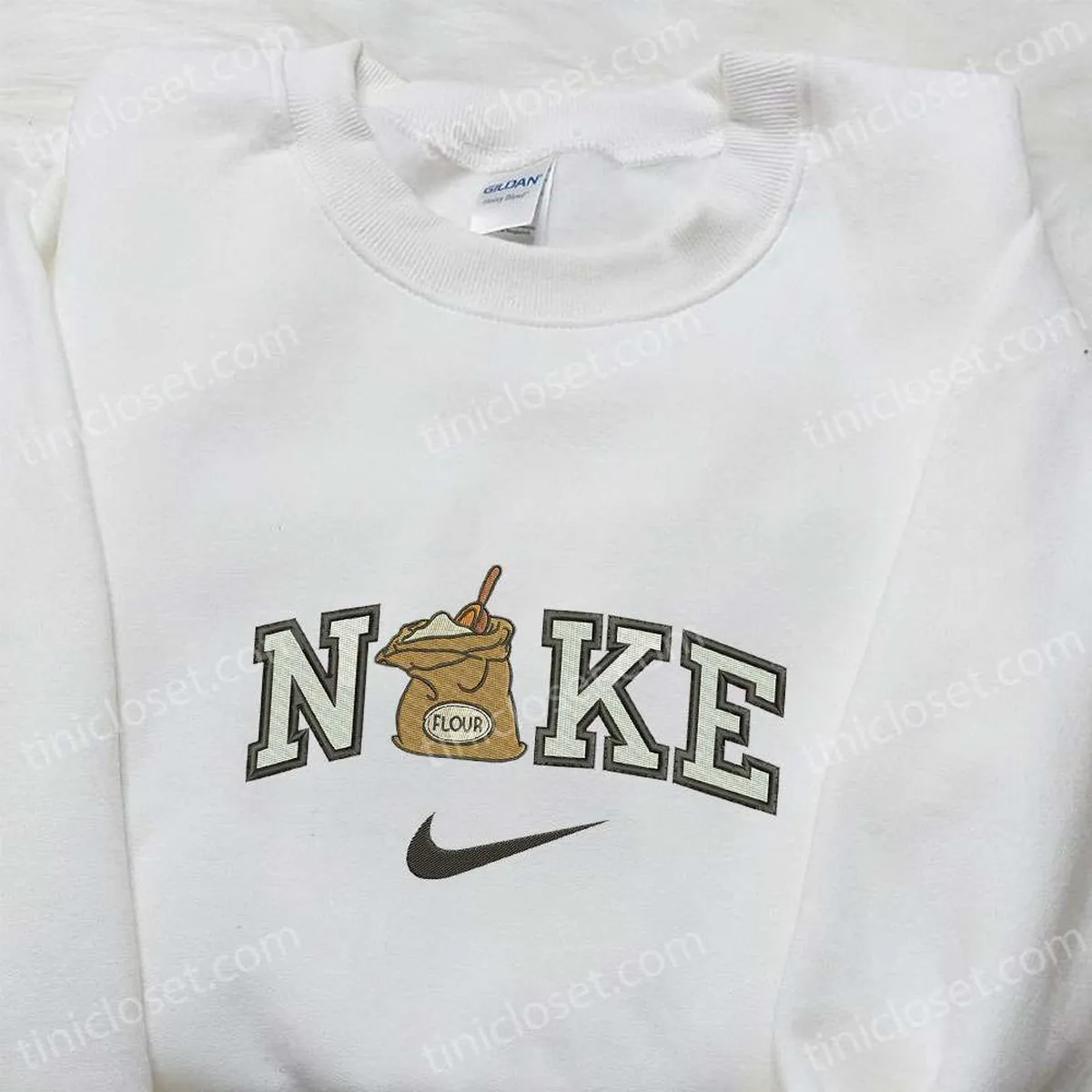 Flour x Nike Embroidered Shirt, Nike Inspired Embroidered Shirt, Best Birthday Gift Ideas