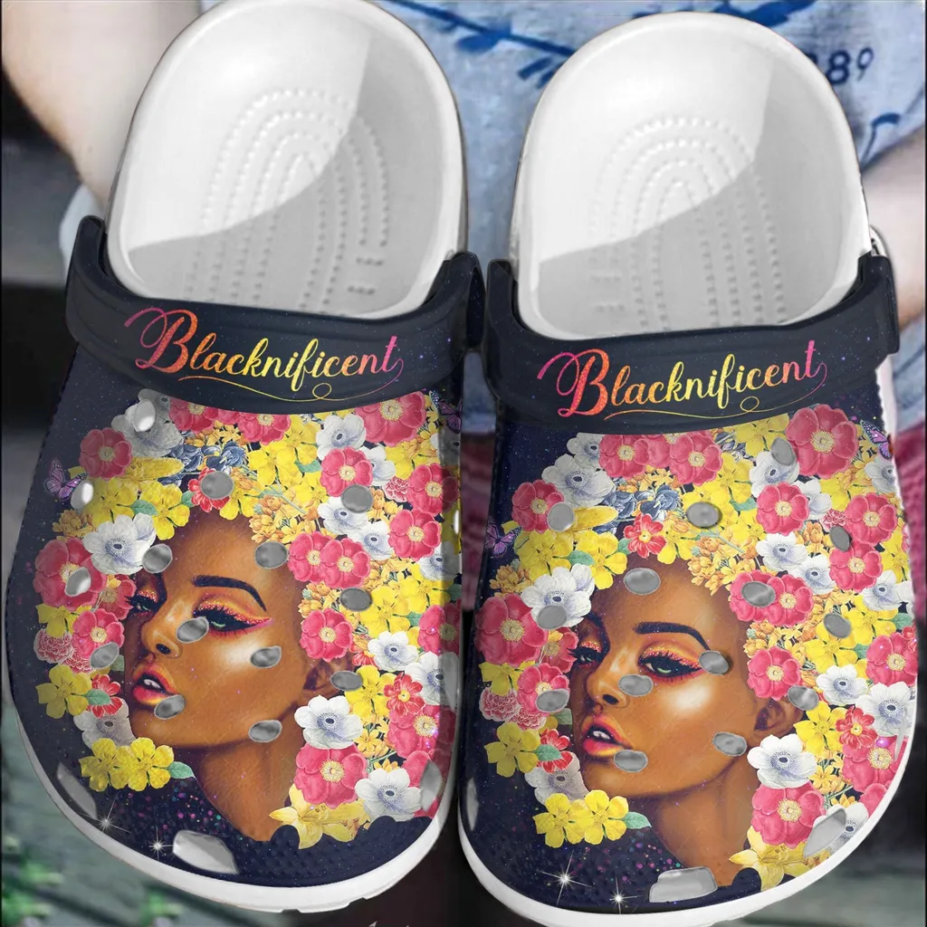 Flower Black Girl Cute Custom