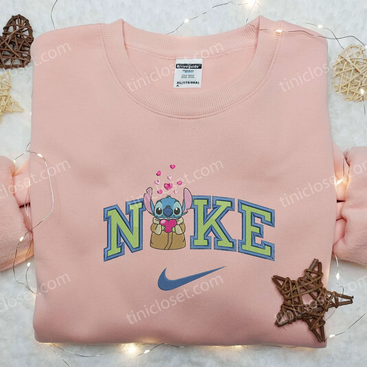 Flying Baby Yoda x Nike Embroidered Shirt, Custom Nike Embroidered Shirt, Cartoon Star War Embroidered Shirt