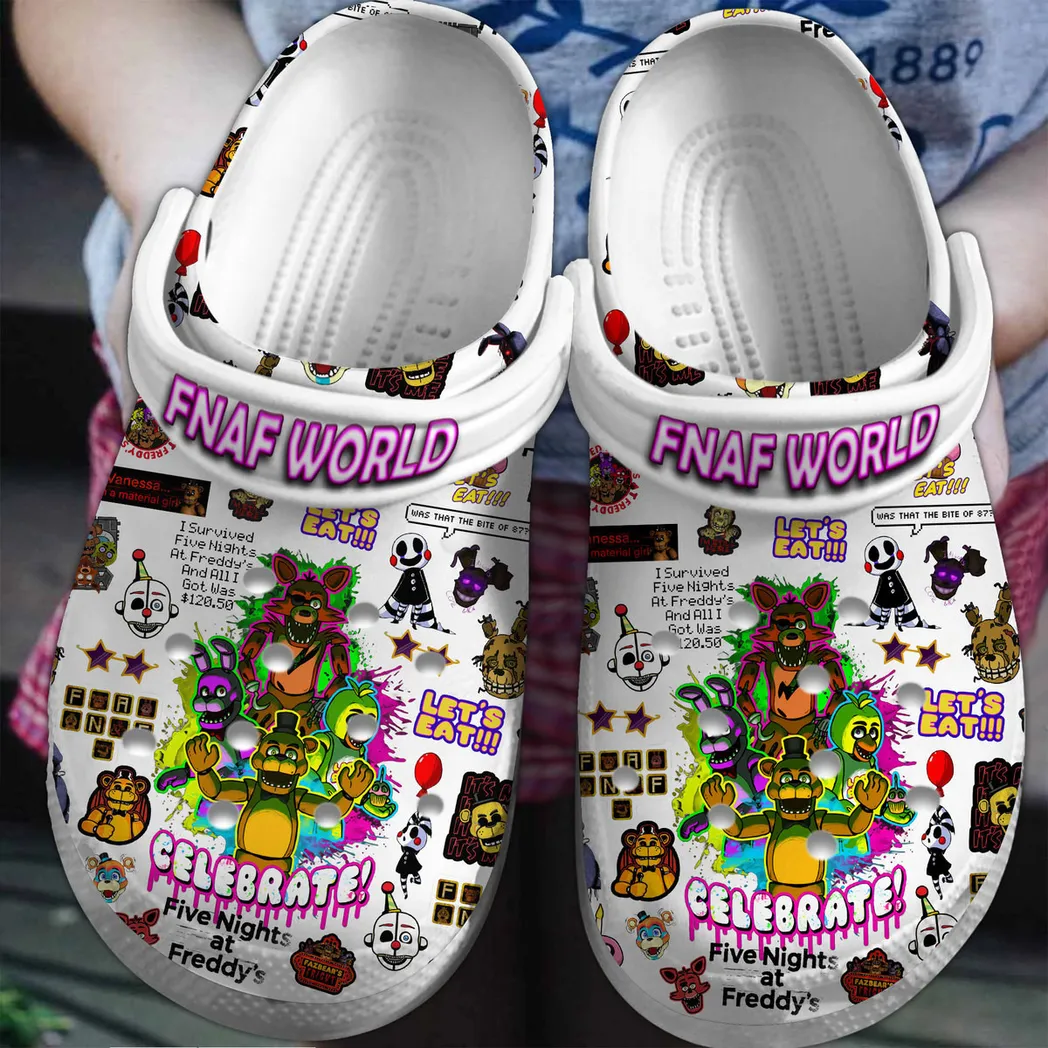 Fnaf World Game Crocs Clogs