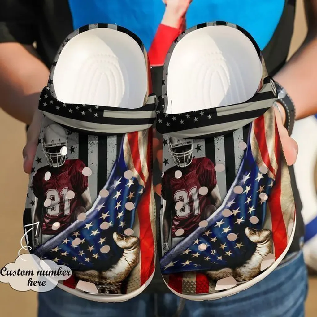 Football Personalized American Crocs Clog