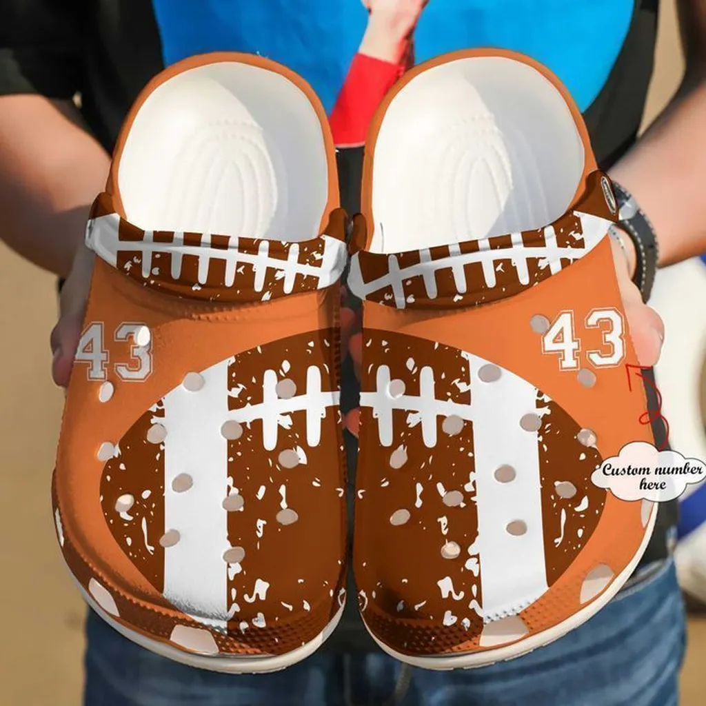 Football Personalized Ball V Crocs Clog