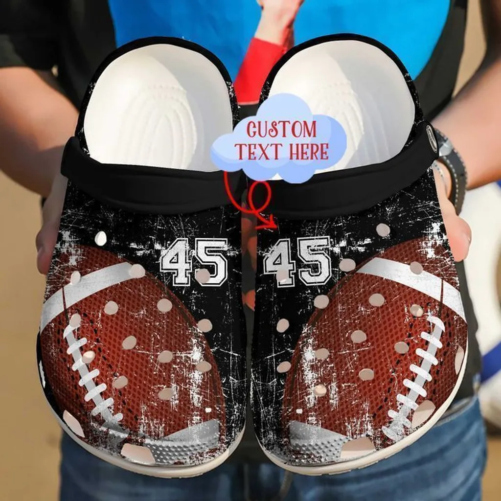 Football Personalized Colorful Crocs Clog