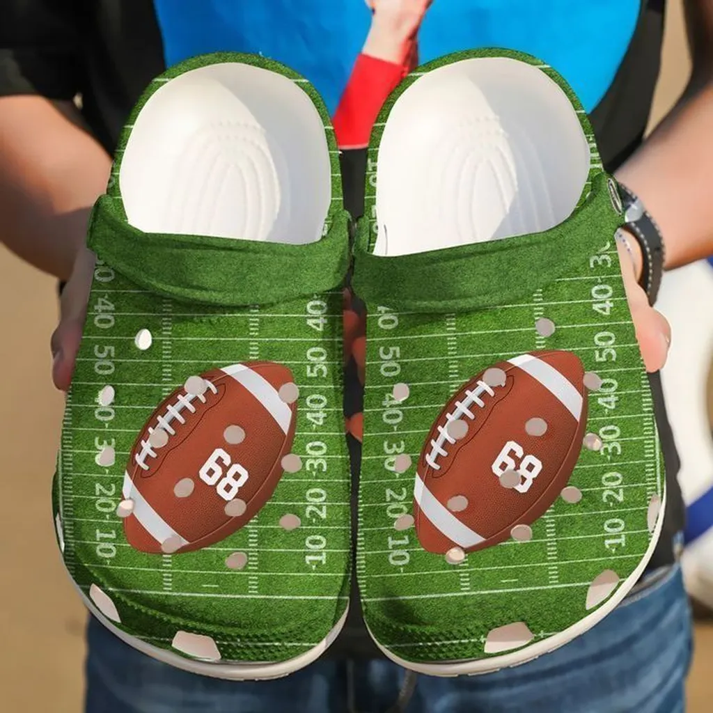 Football Personalized Love Crocs Classic Clogs