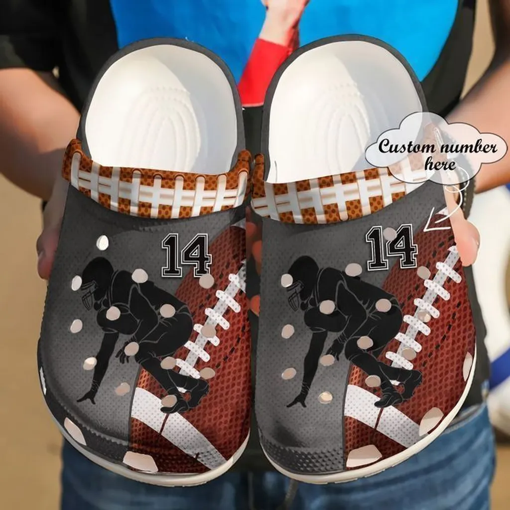 Football Personalized Running Crocs Clog