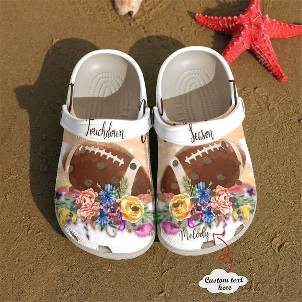 Football Personalized Touchdown Season Crocs Clog