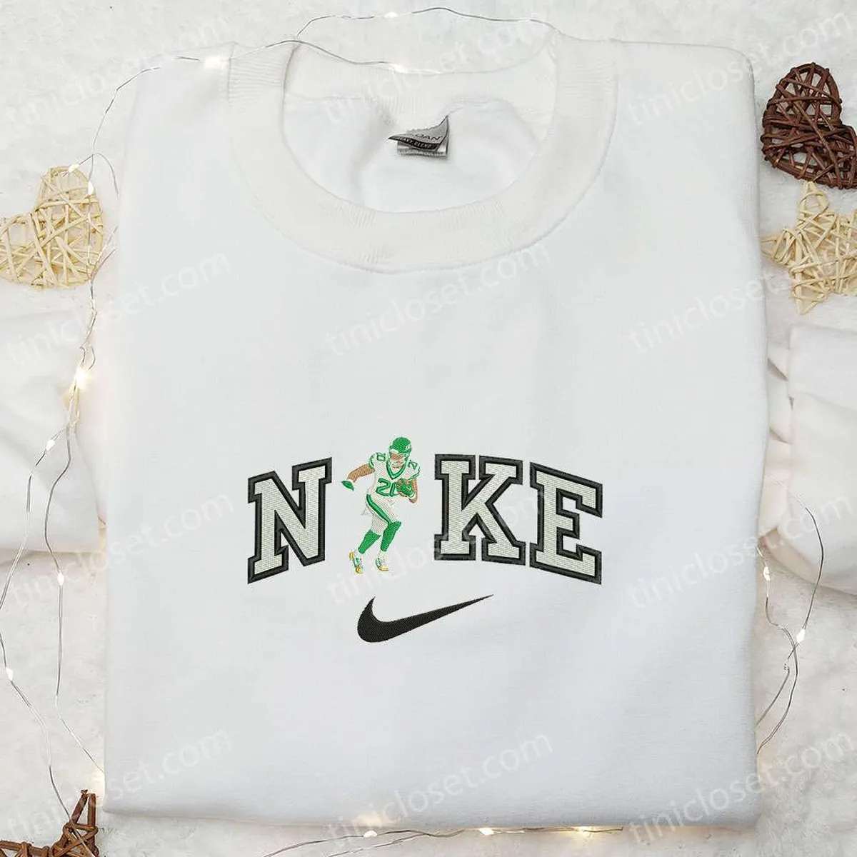 Football Player x Nike Embroidered Shirt, Sports Embroidered Hoodie, Best Gifts For Family