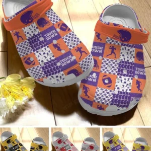 Football Touch Down Crocs, Personalized Crocs Classic Clogs